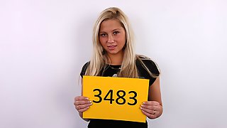 Чешская блондинка с интимной полоской сосет и трахается с незнакомцем на кастинге