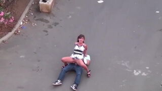 I filmed dog and bitch having wild sex in middle street